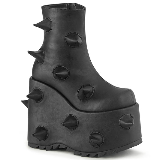 Demonia Cult Exclusive | "Slay-77" Boots - Black Vegan Leather