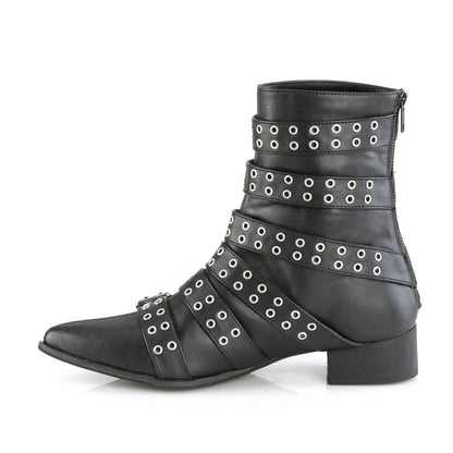 Demonia Cult Signature | "Warlock-70" Boots - Black Vegan Leather