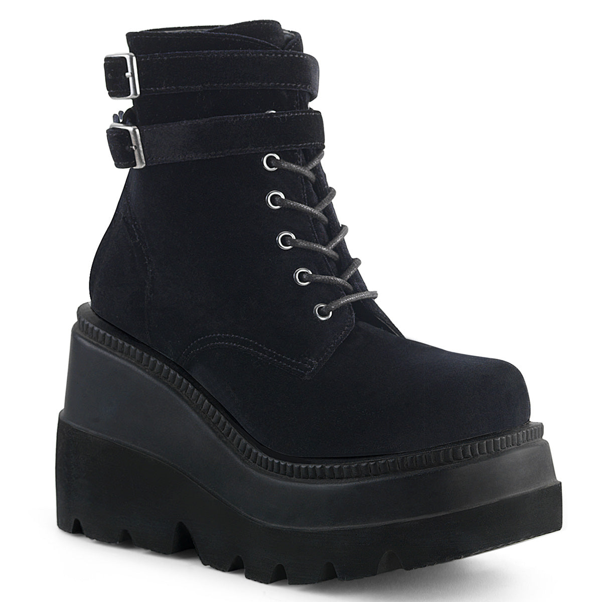 Demonia Cult Classic | "Shaker-52" Boots - Black Velvet