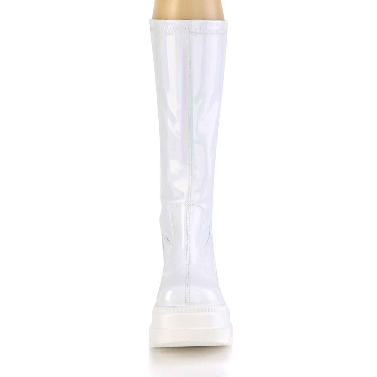 Demonia Cult Essential | "Shaker-65" Boots - White Hologram