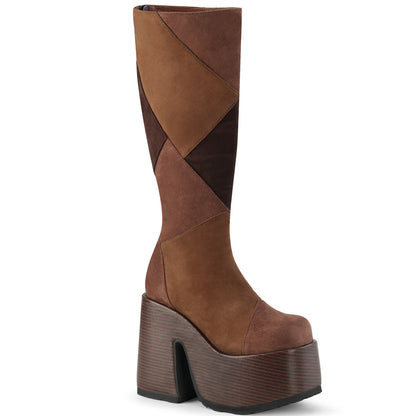 Demonia Cult Great Value | "Camel-280" Boots - Brown Multi Vegan Suede