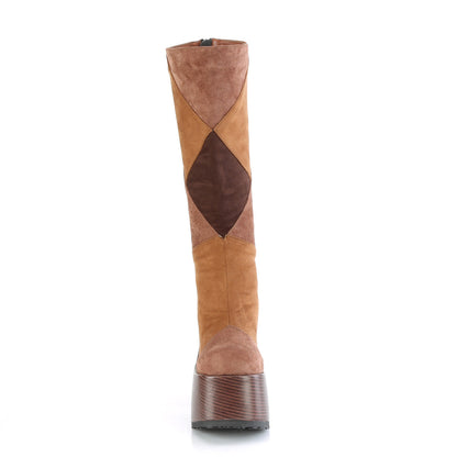 Demonia Cult Great Value | "Camel-280" Boots - Brown Multi Vegan Suede