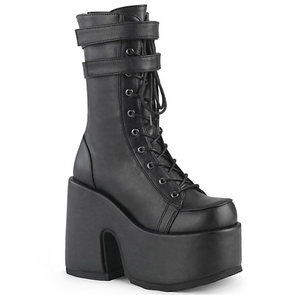Demonia Cult Latest | "Camel-250" Boots - Black Vegan Leather