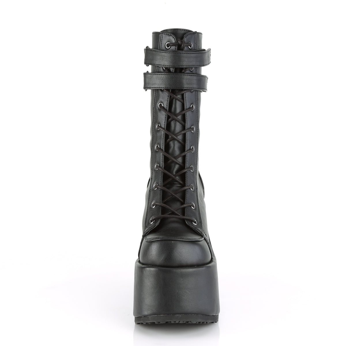 Demonia Cult Latest | "Camel-250" Boots - Black Vegan Leather
