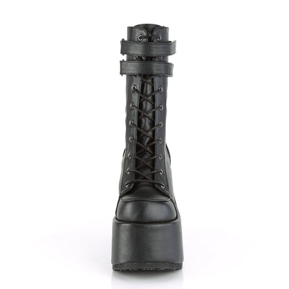 Demonia Cult Latest | "Camel-250" Boots - Black Vegan Leather