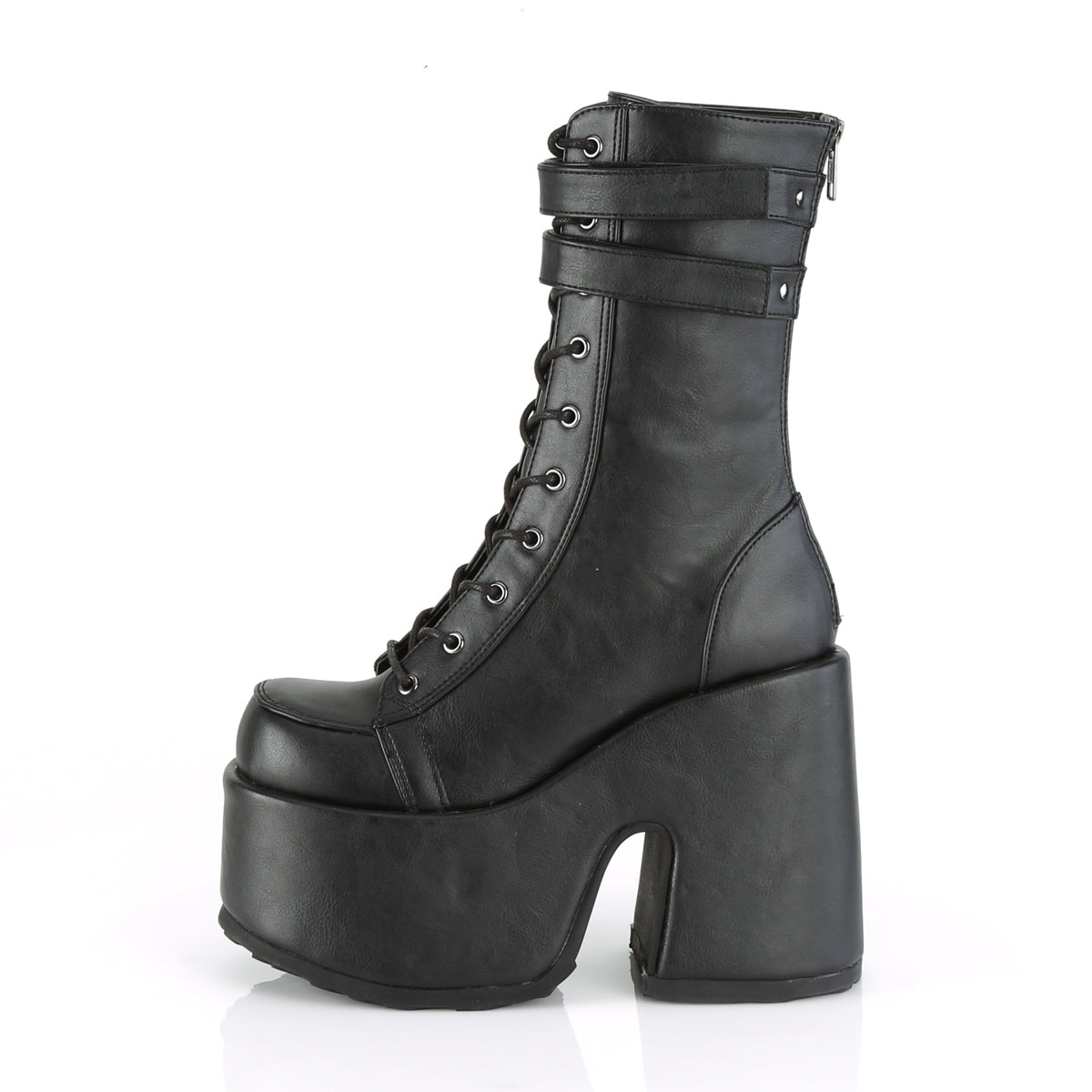 Demonia Cult Latest | "Camel-250" Boots - Black Vegan Leather
