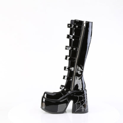 Demonia Cult Quality | "Camel-223" Boots - Black Patent