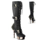 Black Vegan Leather/Pewter Chrome