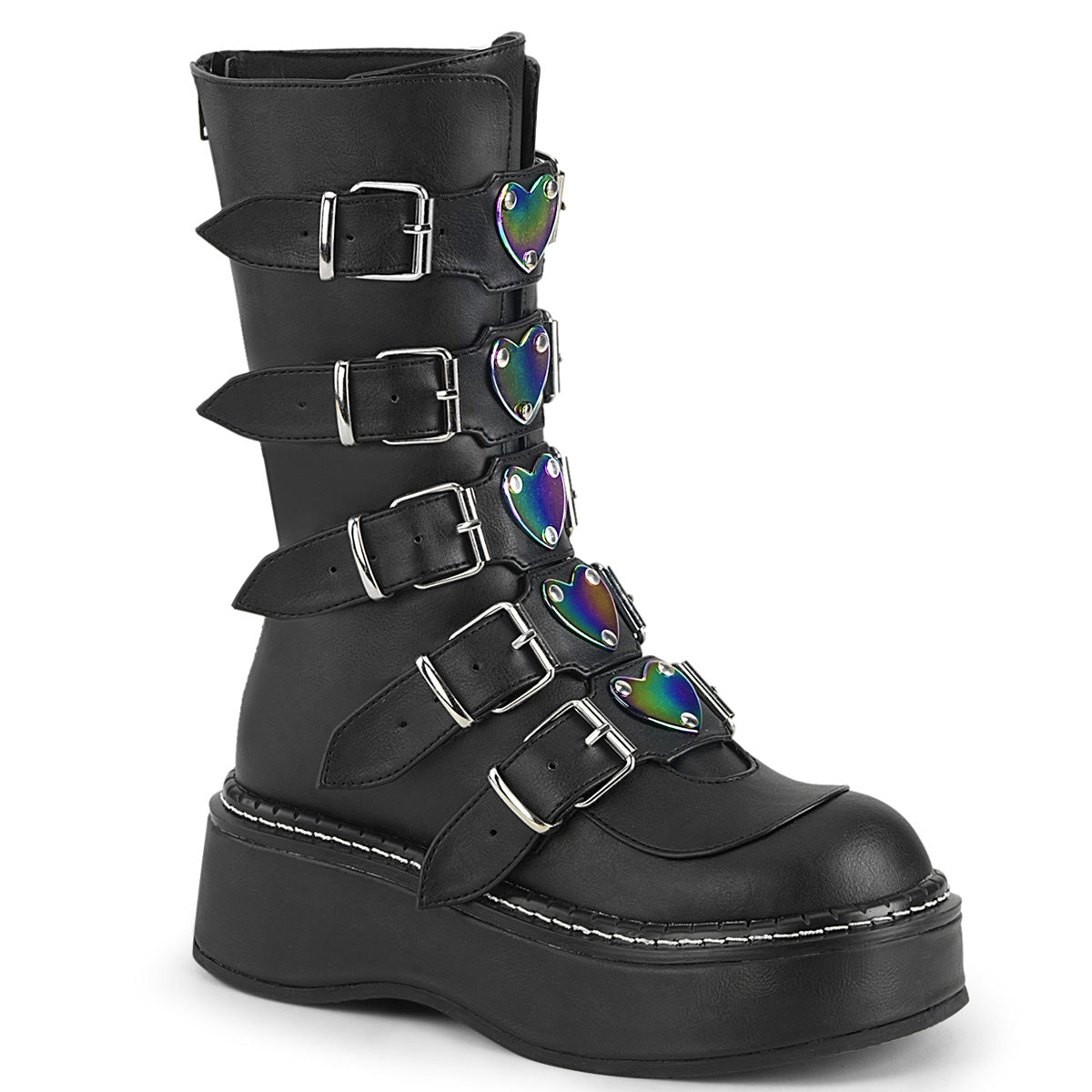 Demonia Cult Everyday | "Emily-330" Boots - Black Vegan Leather