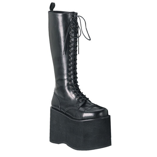 Demonia Cult Latest | "Mega-602" Boots - Black Faux Leather
