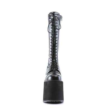 Demonia Cult Latest | "Mega-602" Boots - Black Faux Leather