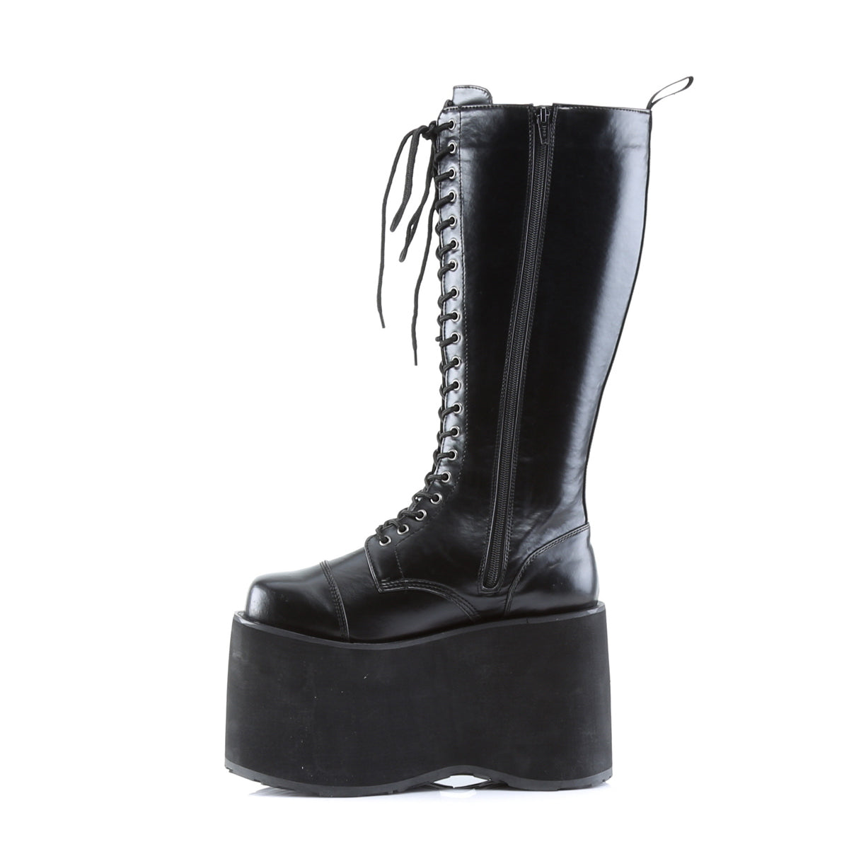 Demonia Cult Latest | "Mega-602" Boots - Black Faux Leather