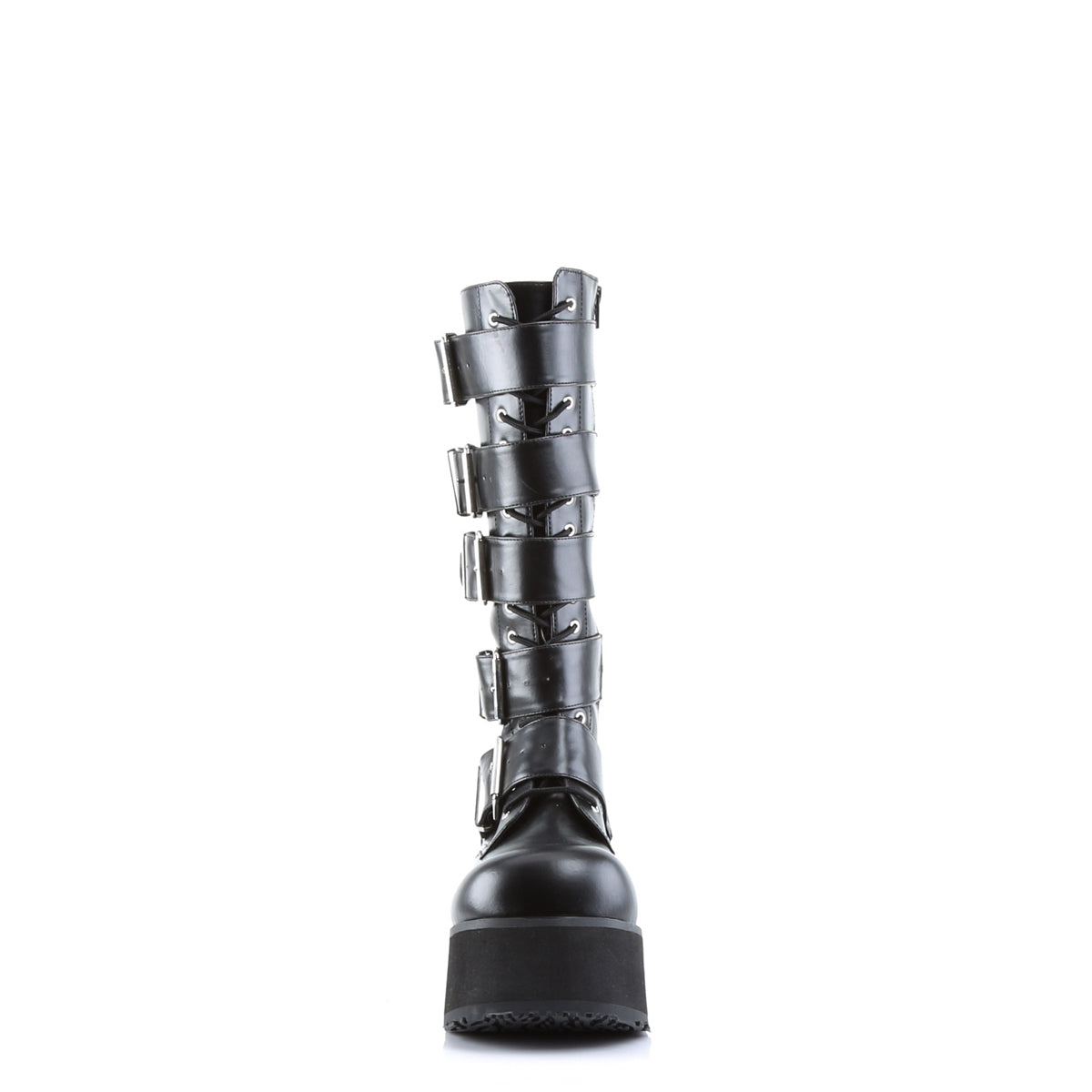 Demonia Cult Quality | "Trashville-518" Boots - Black Vegan Leather