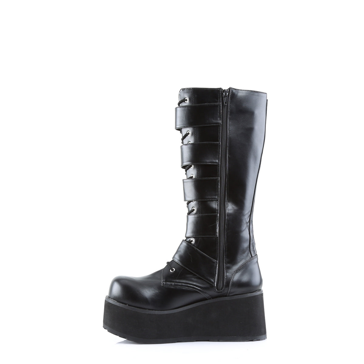 Demonia Cult Quality | "Trashville-518" Boots - Black Vegan Leather