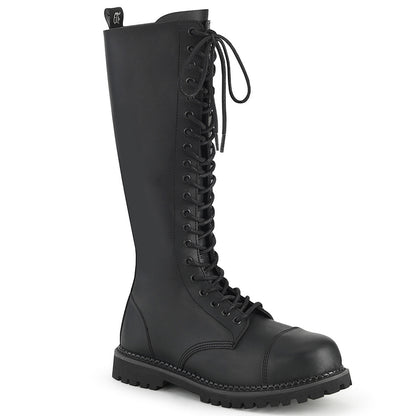 Demonia Cult Exclusive | "Riot-20" Boots - Black Vegan Leather