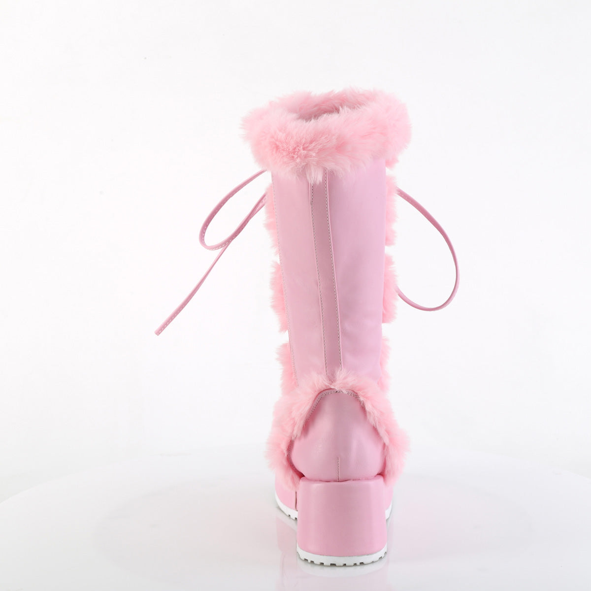 Demonia Cult Signature | "Cubby-311" Boots - Baby Pink Vegan Leather