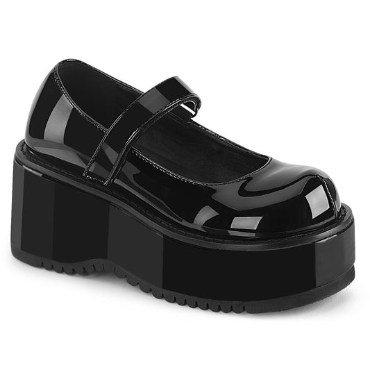 Demonia Cult Classic | "Dollie-01" Platforms - Black Patent