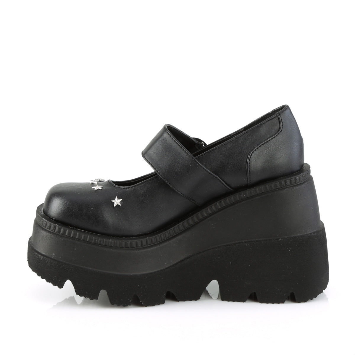 Demonia Cult Value | "Shaker-23" Platforms - Black Vegan Leather