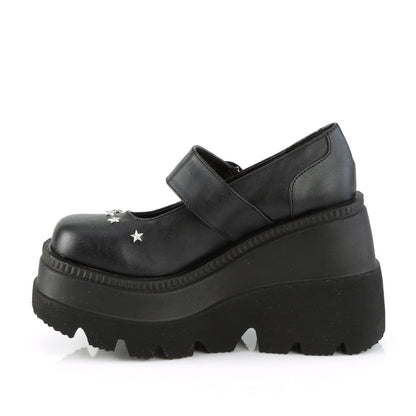Demonia Cult Value | "Shaker-23" Platforms - Black Vegan Leather