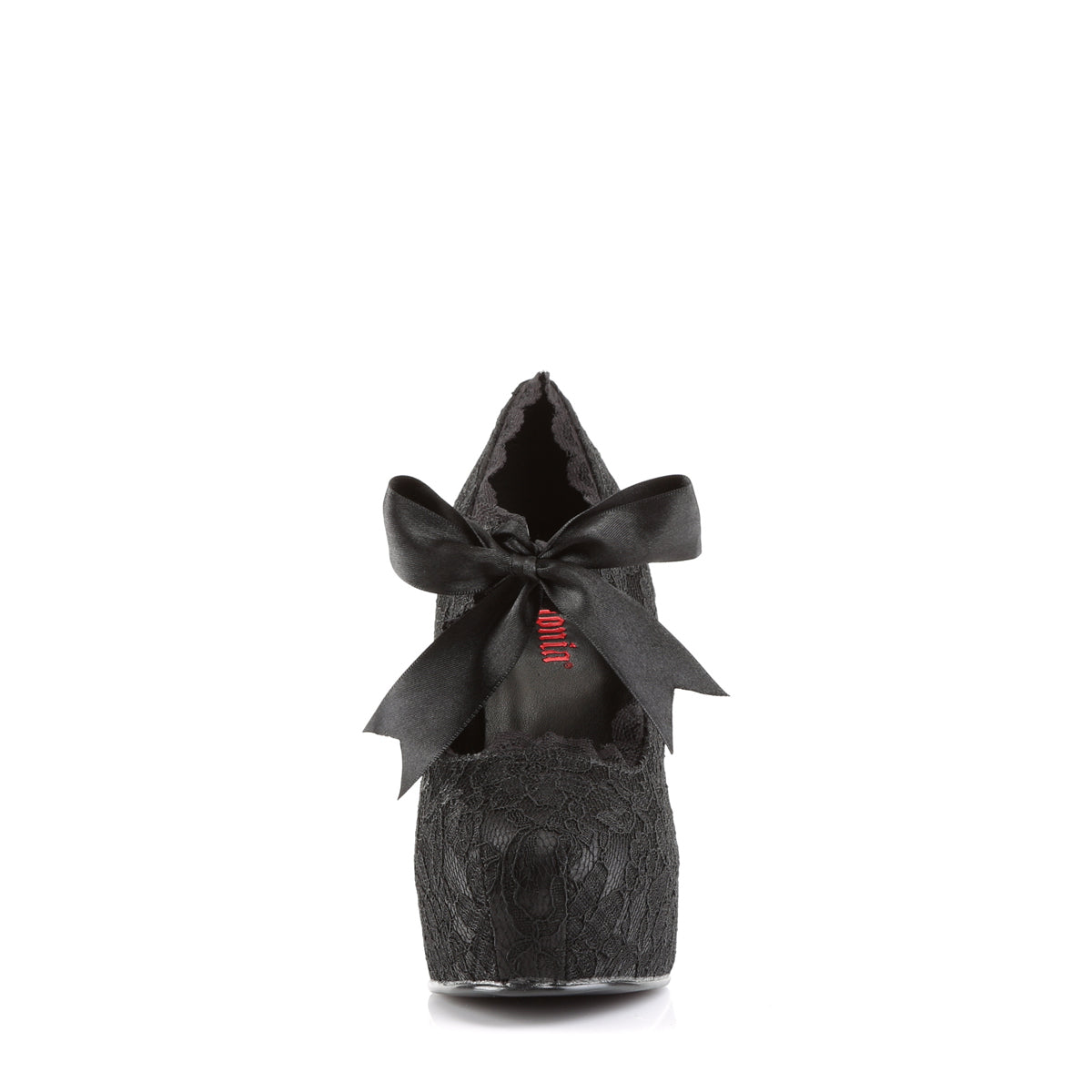 Demonia Cult Great Value | "Demon-11" Platforms - Black Satin-Black Lace