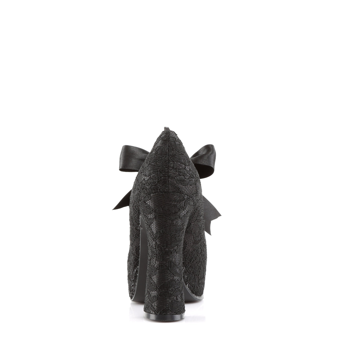 Demonia Cult Great Value | "Demon-11" Platforms - Black Satin-Black Lace