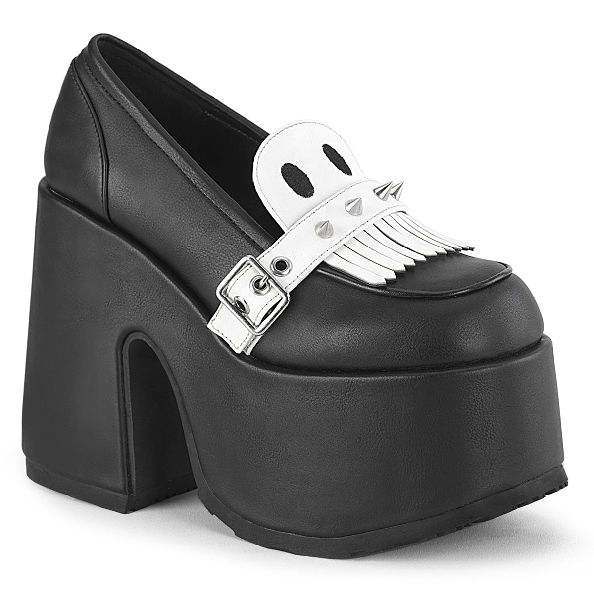 Demonia Cult Exclusive | "Camel-58" Platforms - Black Vegan Leather