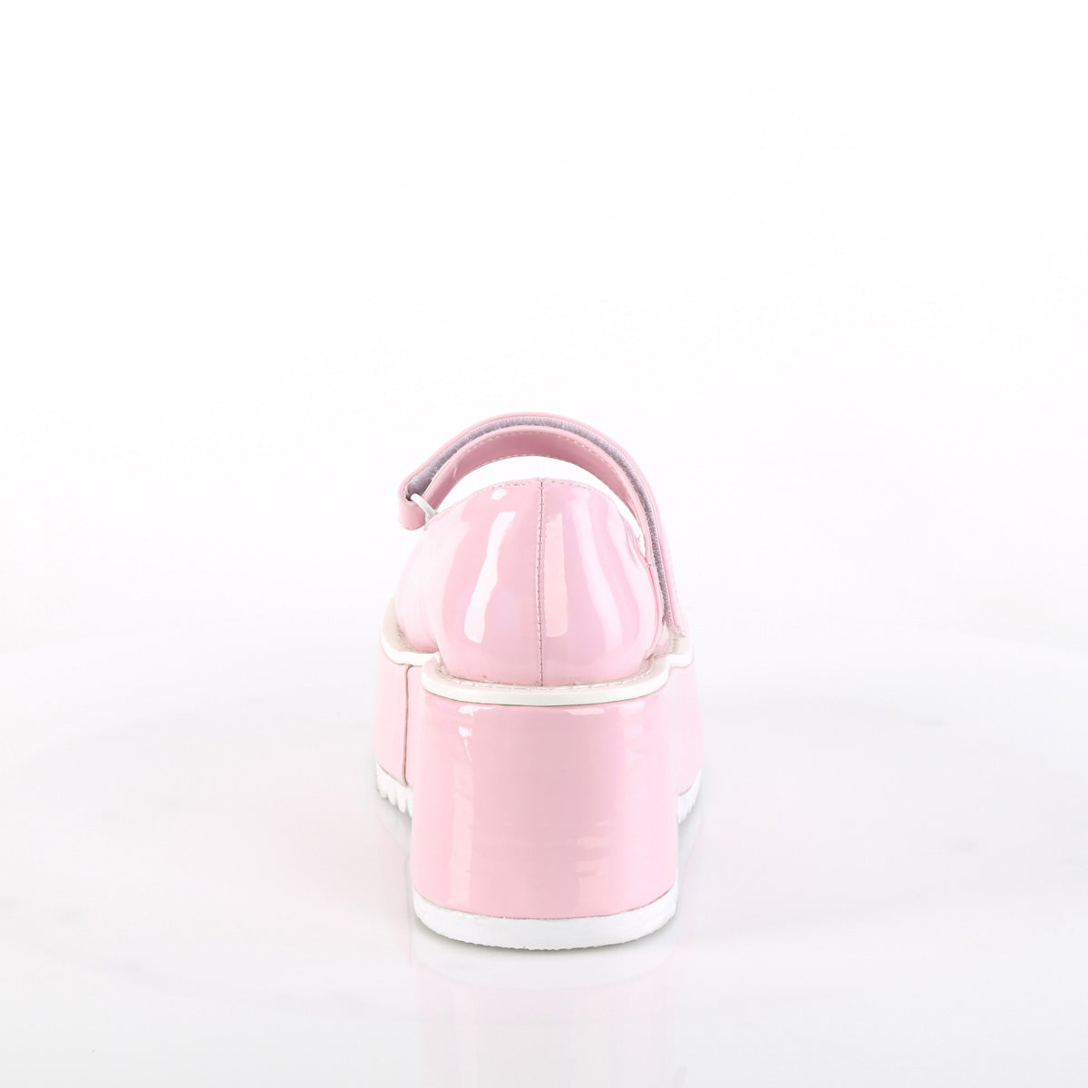 Demonia Cult Signature | "Dollie-01" Platforms - Baby Pink Holo Patent