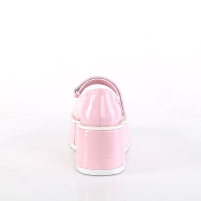 Demonia Cult Signature | "Dollie-01" Platforms - Baby Pink Holo Patent