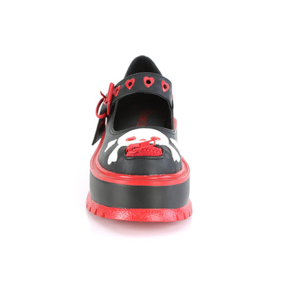 Demonia Cult Classic | "Slacker-27" Platforms - Black Vegan Leather