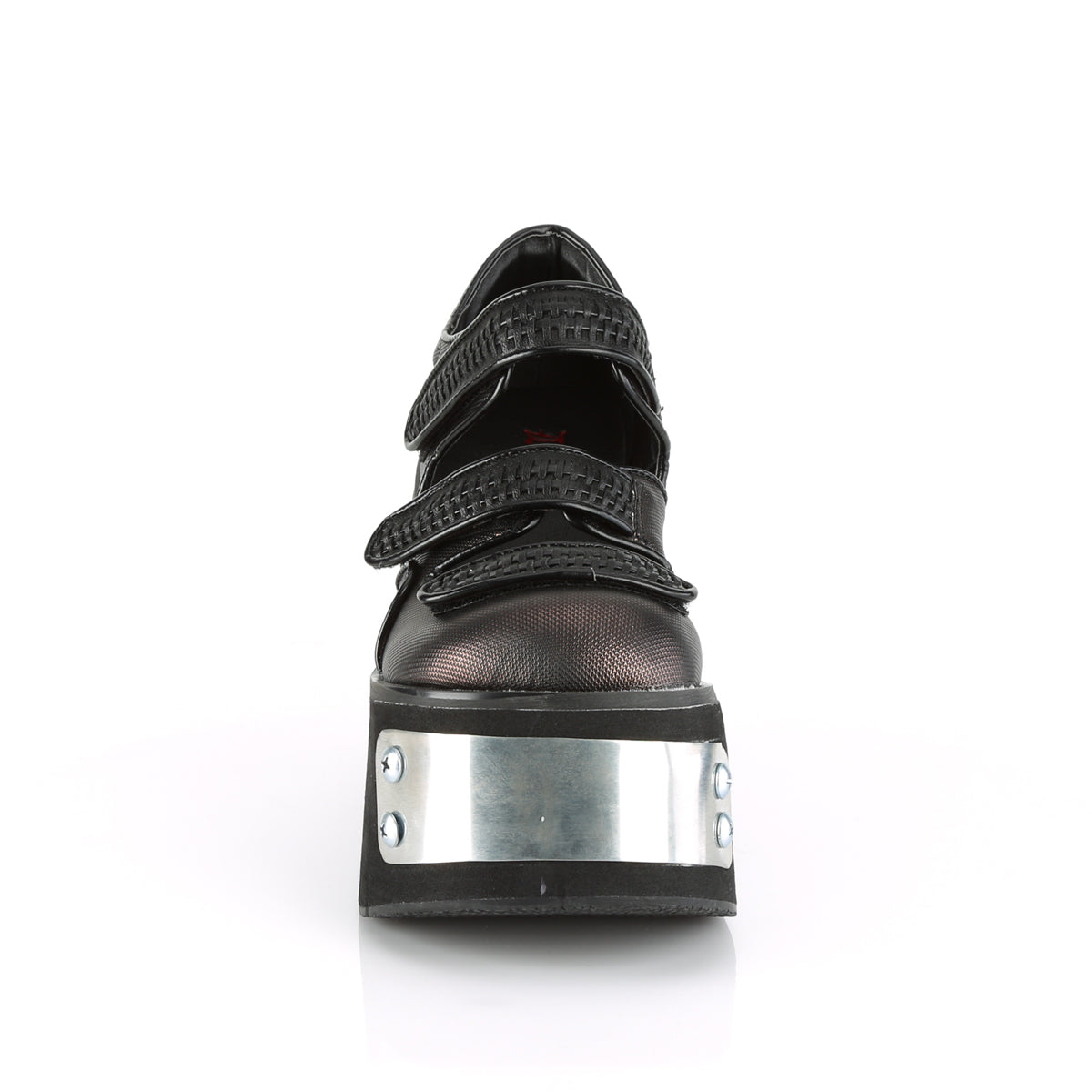 Demonia Cult Everyday | "Kera-13" Platforms - Black-Pewter Vegan Leather