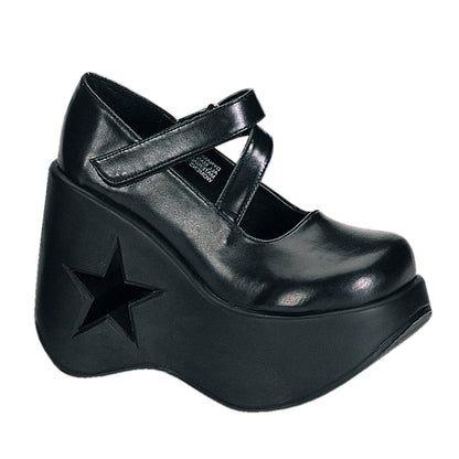 Demonia Cult Value | "Dynamite-03" Platforms - Black Vegan Leather