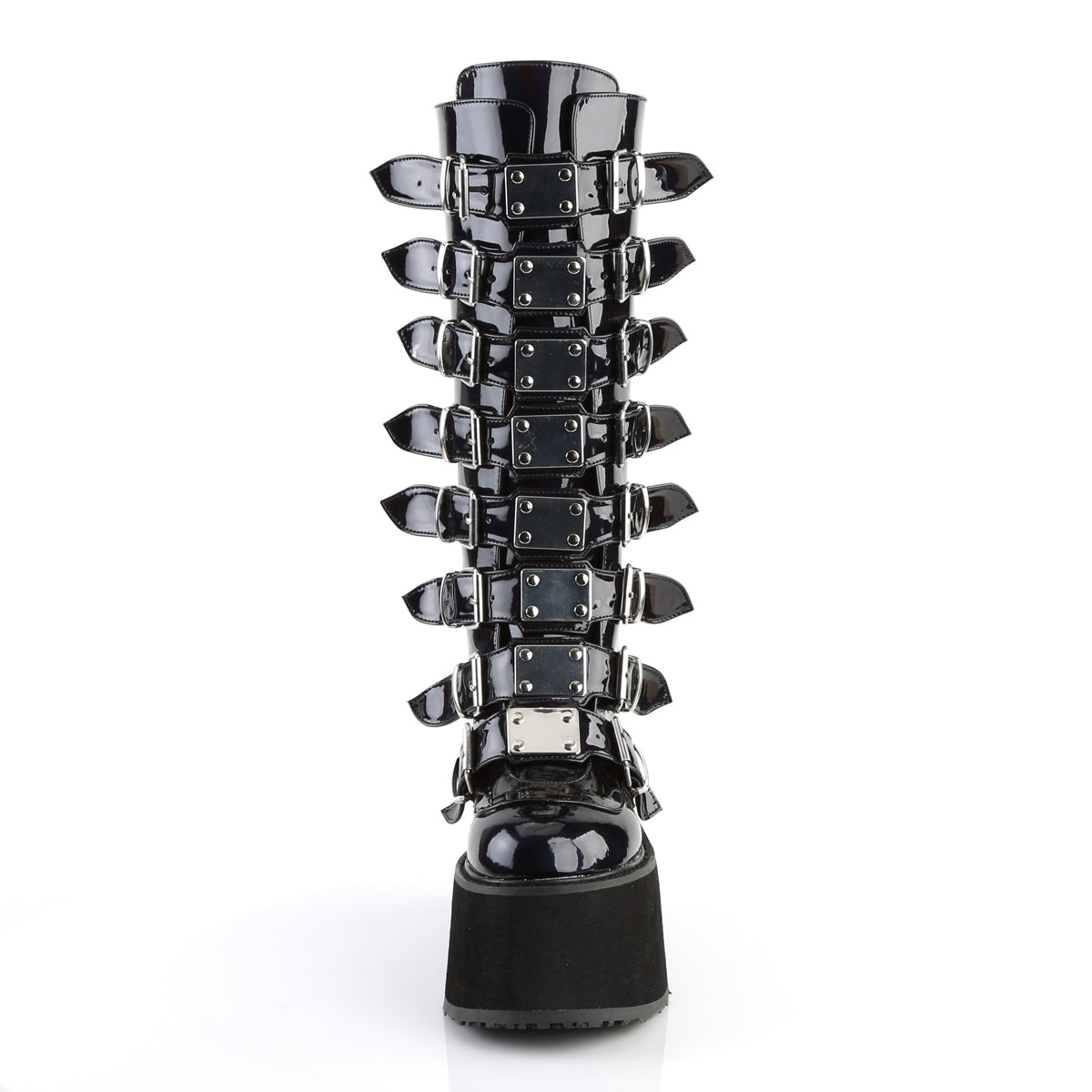 Demonia Cult Great Value | "Damned-318" Boots - Black Hologram Vegan Leather