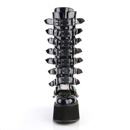 Demonia Cult Great Value | "Damned-318" Boots - Black Hologram Vegan Leather