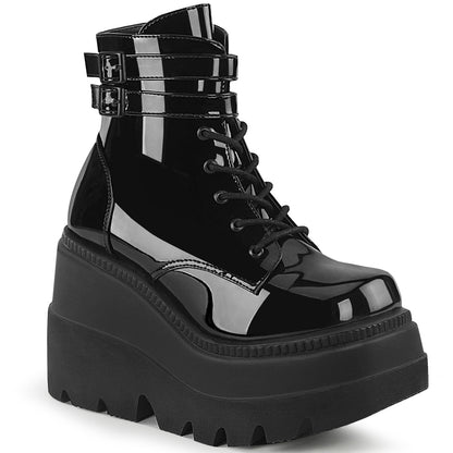 Demonia Cult Latest | "Shaker-52" Boots - Black Patent