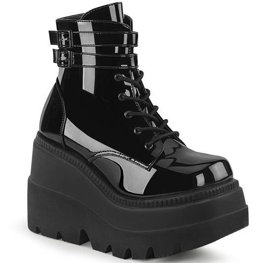 Demonia Cult Latest | "Shaker-52" Boots - Black Patent