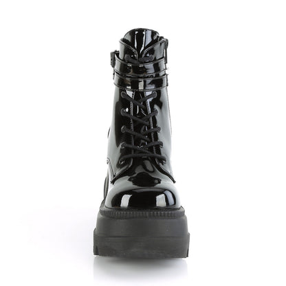 Demonia Cult Latest | "Shaker-52" Boots - Black Patent