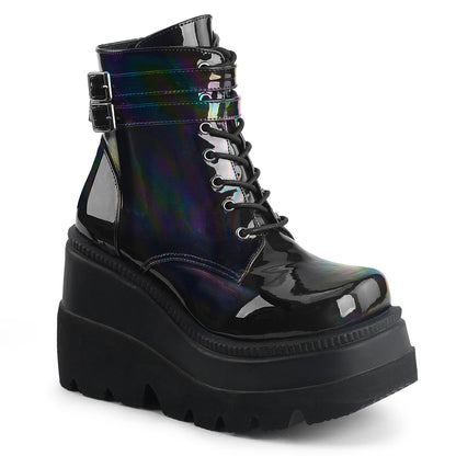 Demonia Cult Quality | "Shaker-52" Boots - Black Hologram