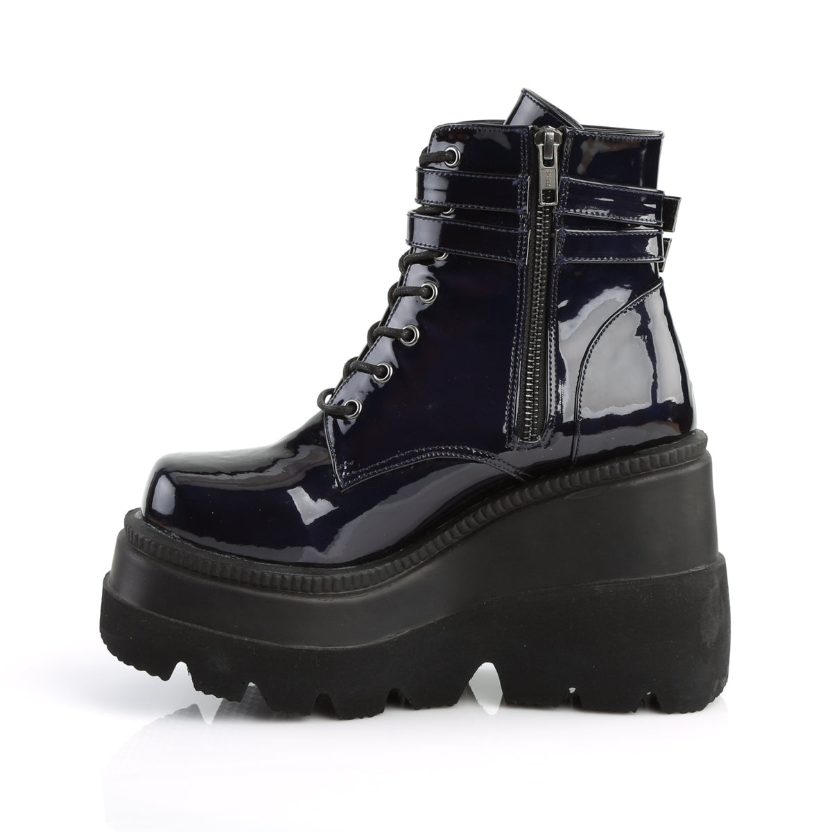Demonia Cult Quality | "Shaker-52" Boots - Black Hologram