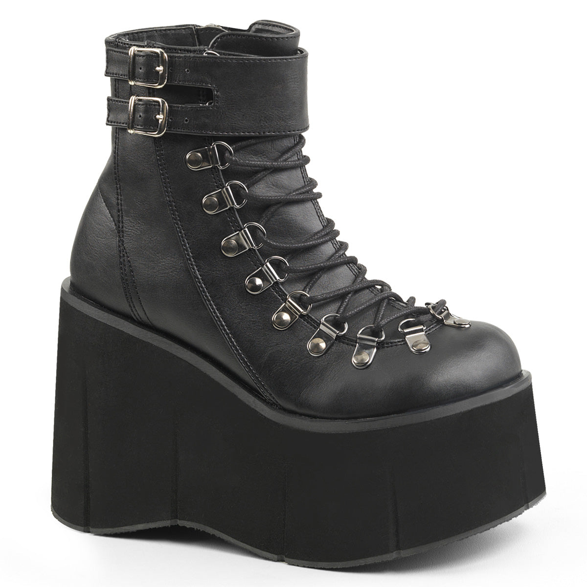 Demonia Cult Signature | "Kera-21" Boots - Black Vegan Leather