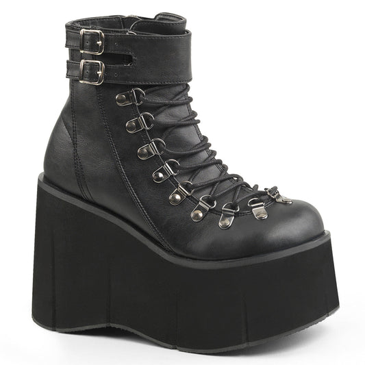 Demonia Cult Signature | "Kera-21" Boots - Black Vegan Leather