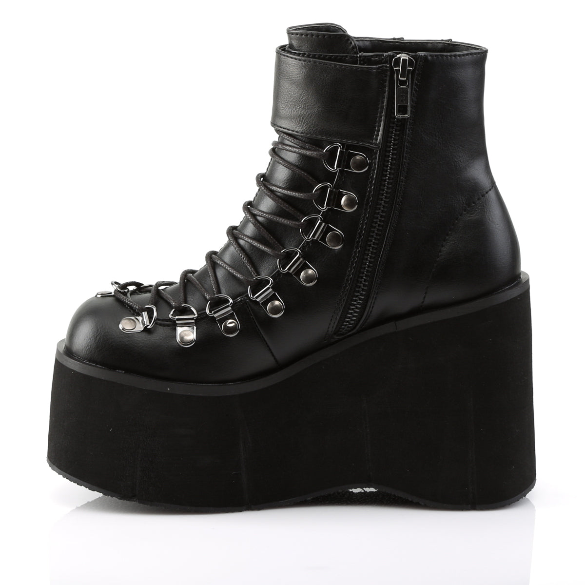 Demonia Cult Signature | "Kera-21" Boots - Black Vegan Leather