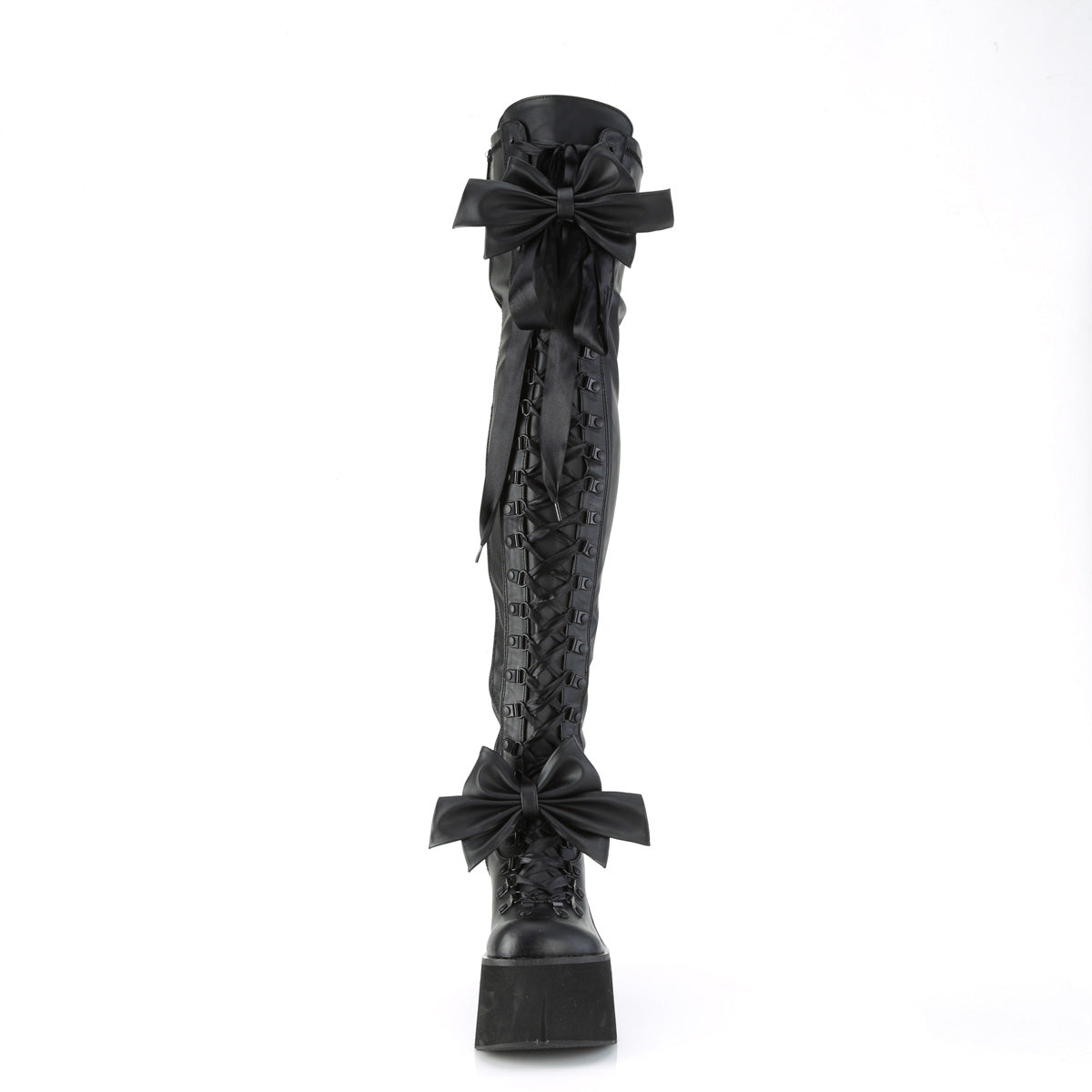 Demonia Cult Essential | "Kera-303" Boots - Black Stretch Vegan Leather