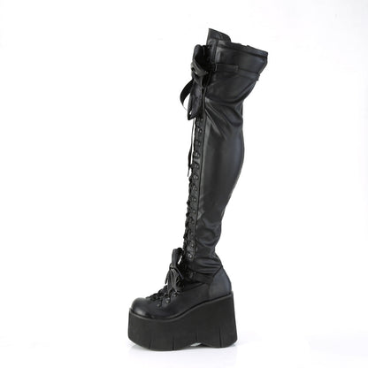 Demonia Cult Essential | "Kera-303" Boots - Black Stretch Vegan Leather