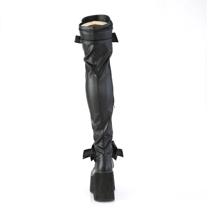 Demonia Cult Essential | "Kera-303" Boots - Black Stretch Vegan Leather