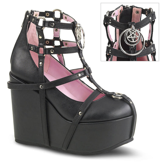 Demonia Cult Value | "Poison-25-1" Boots - Black Vegan Leather