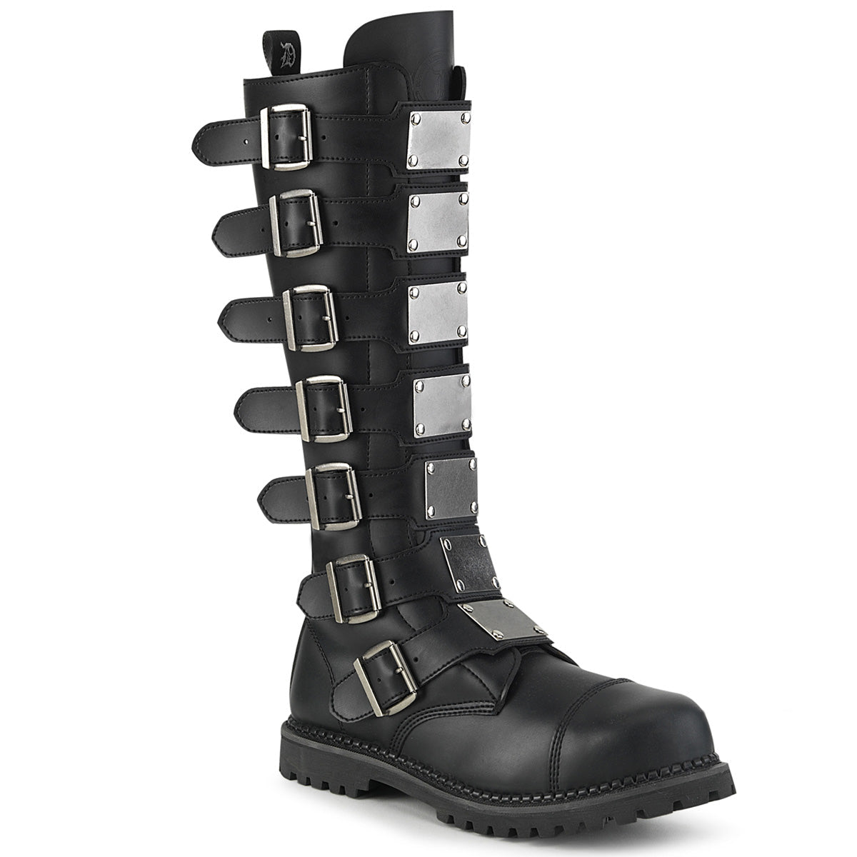 Demonia Cult Signature | "Riot-21MP" Boots - Black Vegan Leather