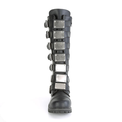 Demonia Cult Signature | "Riot-21MP" Boots - Black Vegan Leather