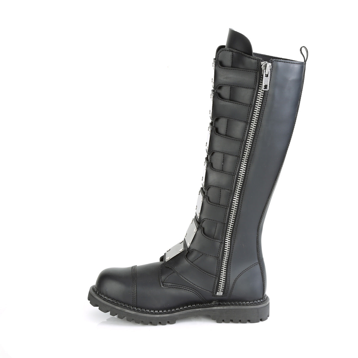 Demonia Cult Signature | "Riot-21MP" Boots - Black Vegan Leather