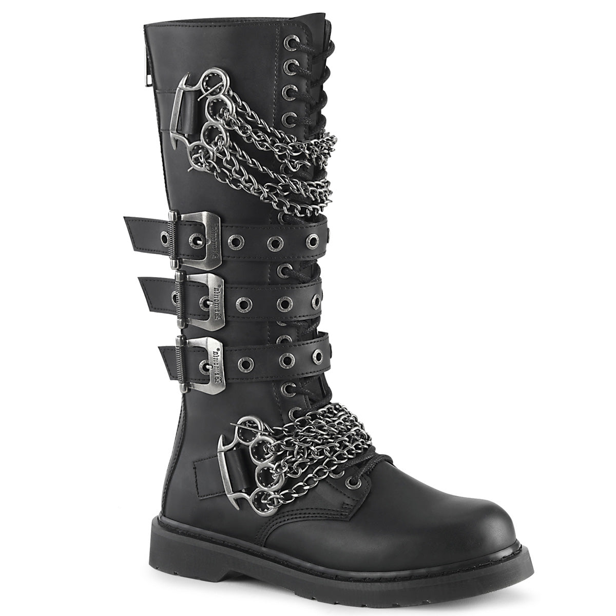Demonia Cult Classic | "Bolt-450" Boots - Black Vegan Leather