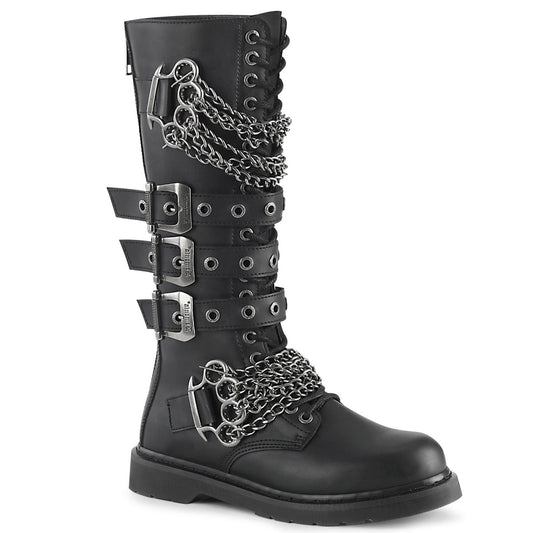 Demonia Cult Classic | "Bolt-450" Boots - Black Vegan Leather